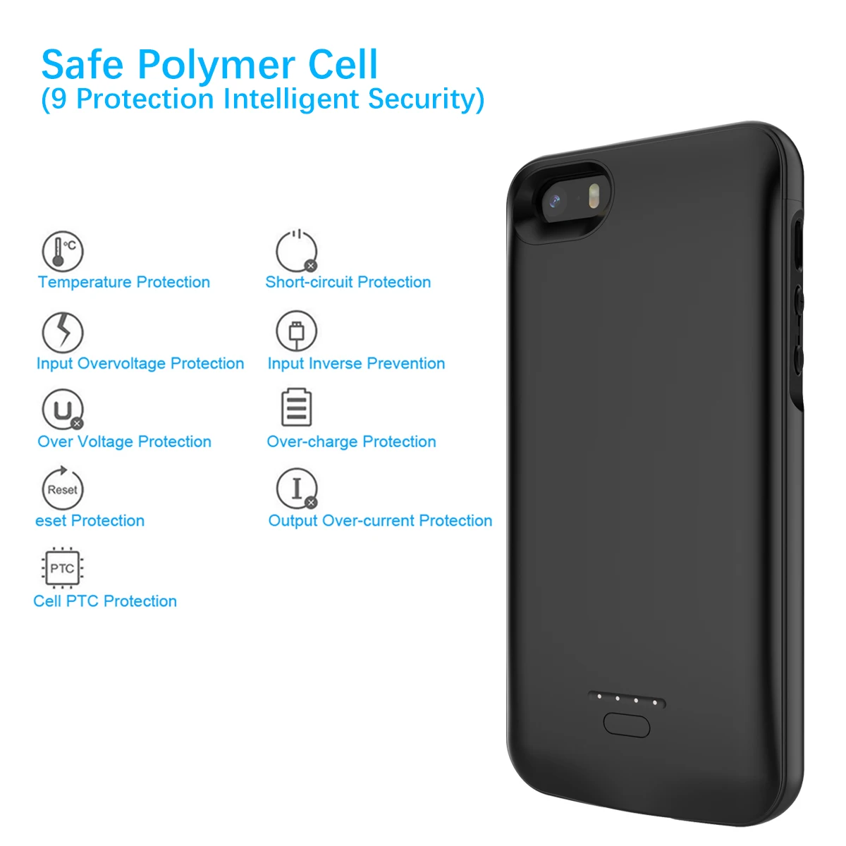 CASEWIN Battery Charger Case For iPhone SE 5SE 5 5S 4000mAh Power Bank Charging Powerbank Case For iPhone 5 6 7 8 X Battery Case