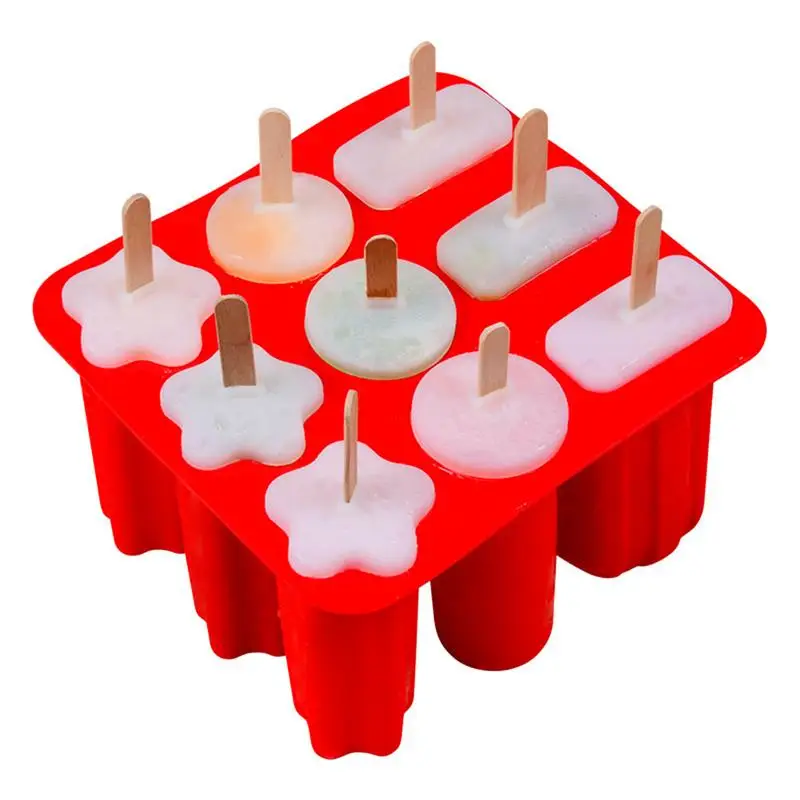 

Popsicle Silicone Molds DIY Ice Cream Cube Makers 2 Type Reusable Ice Cream Molds Popsicle Sticks