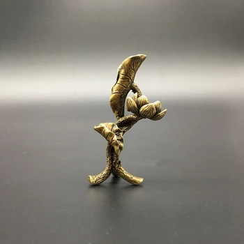 

Chinese Copper Carved Lotus Flowes Lotus Leaf Incense Burner Incense Insert Exquisite Small Statues