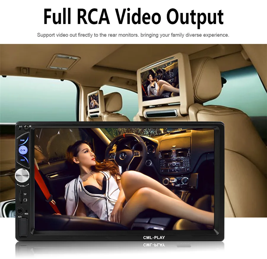 Автомагнитола 2 DIN 7 дюймов MP5 плеер BLUETOOTH свободные руки FM/TF/USB мультимедийный