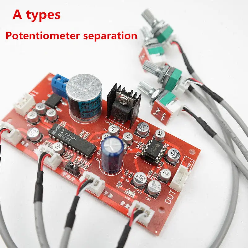 LM1036 tone+ NE5532 Плата усилителя предусилителя с высокими частотами, басами, балансом, регулировкой громкости с одним питанием DC 12-24 В