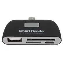 Универсальный Micro USB SD TF кардридер адаптер разъем светодиодный светильник OTG USB2.0 высокая скорость для samsung Edge Android смартфон