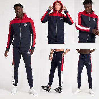 

Men Tracksuit Hoodie Jacket Sweatshirt Suit Set Trousers Pants Jogger Men's Hoody Zipper Long Pant Sets