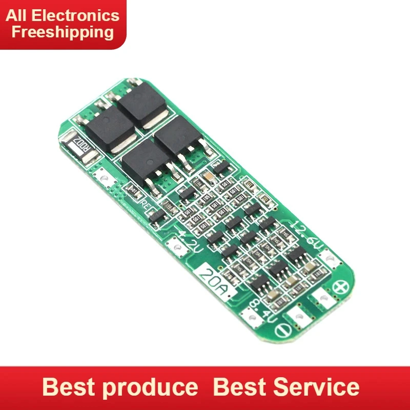 

3S 20A Li-ion Lithium Battery 18650 Charger PCB BMS Protection Board For Drill Motor 12.6V Lipo Cell Module 64x20x3.4mm