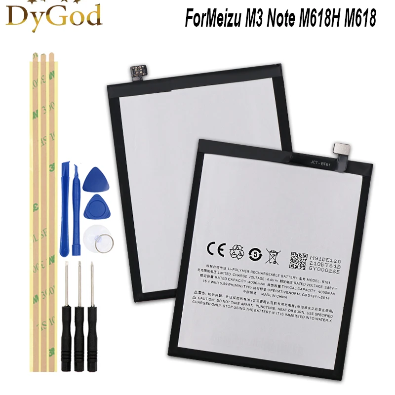 Аккумулятор DyGod 4000 мАч BT61 для Meizu M3 Note M618H M618 высококачественный аккумулятор с