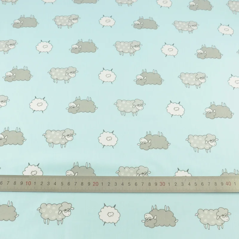 Blue Sheep Bedding Teramila Fabrics Cotton Fabric Tecido Patchwork Decoration Craft Tissue Quilting Sewing Cloth  Home Textile images - 6