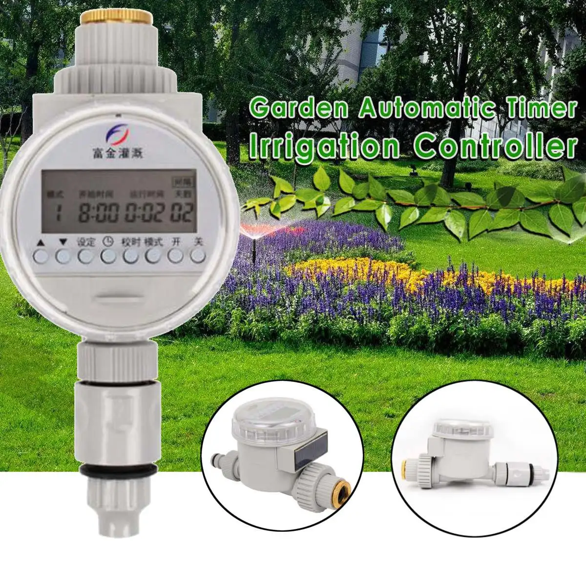 Solar Power Automatic Garden Water Timers Outdoor Irrigation Controller