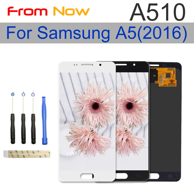 

For Samsung Galaxy A5 2016 A510F A510M LCD Display With Touch Screen Digitizer Assembly 100% Tested Adjust Brightness