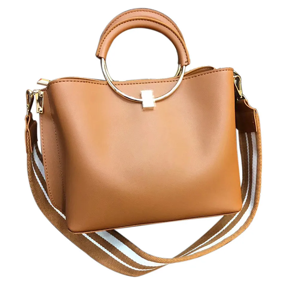 

Woman's PU Leather Messenger Fashion Ring Handbag PU Single Shoulder Satchel Package Casual Elegant Crossbody Bags For Female