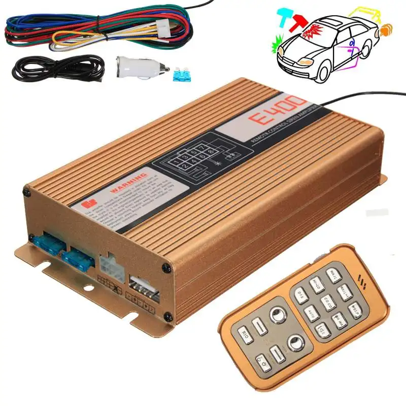  12V DC 400W 8 Sounds Loud Car Warning Alarm Siren Controlller Horn PA Speaker with MIC System and W