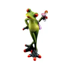 1 шт. зеленая фигурка лягушки мини миниатюрная Смола милые ремесленные украшения статуя украшение для дома для гостиной подоконник сад