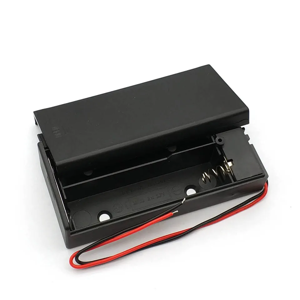

2*18650 Battery Storage Case 18650 Batteries Holder Plastic Box Container Series Connection 7.4V with Wire and ON/OFF Switch
