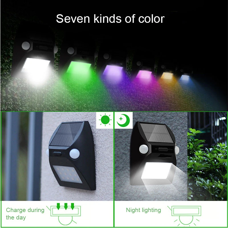 

Solar Wall Lamp Double Head PIR Motion Sensor Wall Light IP65 Waterproof Solar Powered For Outdoor Garden Street Light