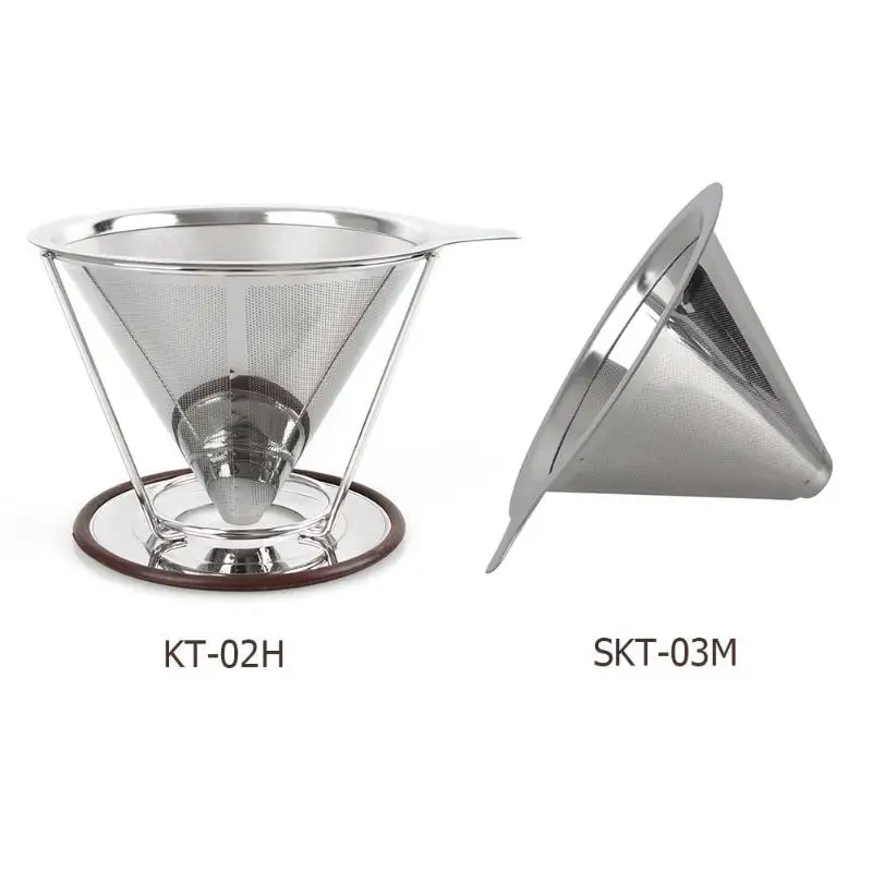 Ручные фильтры для кофе из нержавеющей стали, сетчатый фильтр-капельница для кофе, кухонные принадлежности, инструменты для кофе и чая