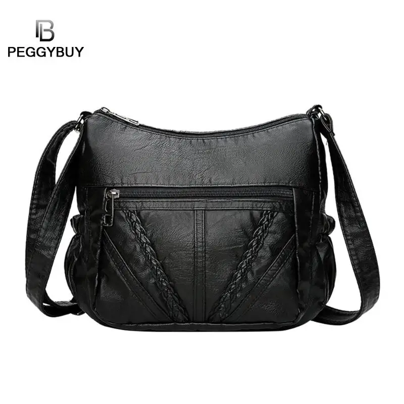 خمر الصلبة حقيبة ساعي للنساء غسلها لينة بو الجلود الأسود Crossbody أكياس الأزياء شنطة كتف بولسا Femimina خمر الصلبة حقيبة ساعي للنساء غسلها لينة بو الجلود الأسود Crossbody أكياس الأزياء شنطة كتف بولسا Femimina