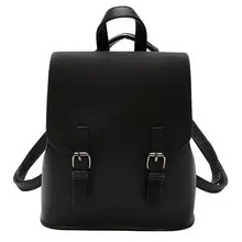 Женский рюкзак в стиле пэчворк Гладкий минималистичный черный