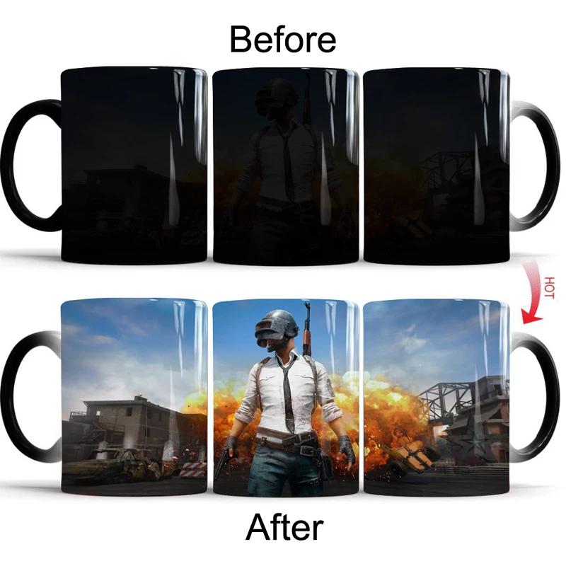 

Playerunknown's Battlegrounds Color Changing Cup Heat Sensitive Mug PUBG