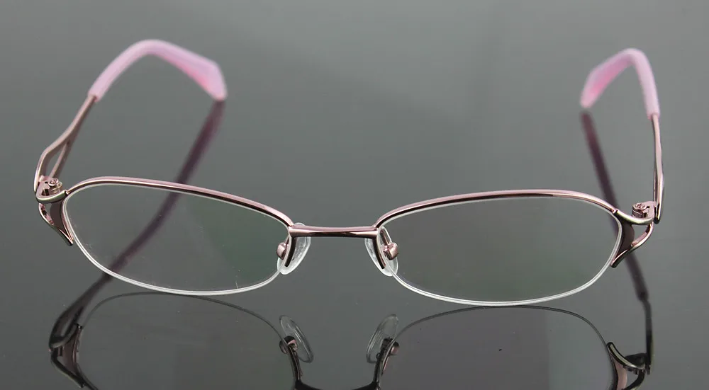 Новые женские Половина очки без оправы Модные оптические очки RXable близорукость очки 7252 прозрачные линзы