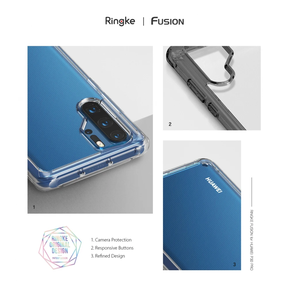 Ringke Fusion Case For Huawei P30 Pro Flexible Tpu and Clear Hard Back Cover Hybrid Case