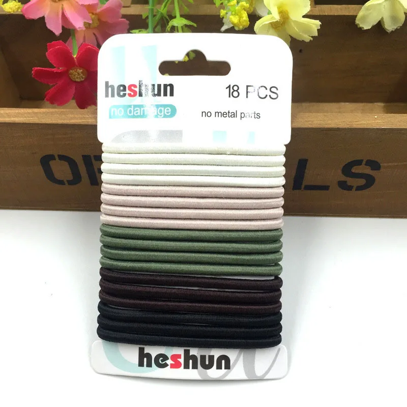 Beli Rambut Band Tali Elastis Fesyen Wanita 18 Pcs set Set Permen Warna Rambut Aksesoris Trendi