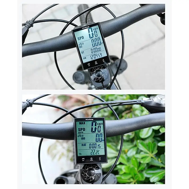 

New CoolChange Bicycle Speed Meter Mountain Bike Velometer Odograph Riding Equipment Accessories Luminous Waterproof Portable