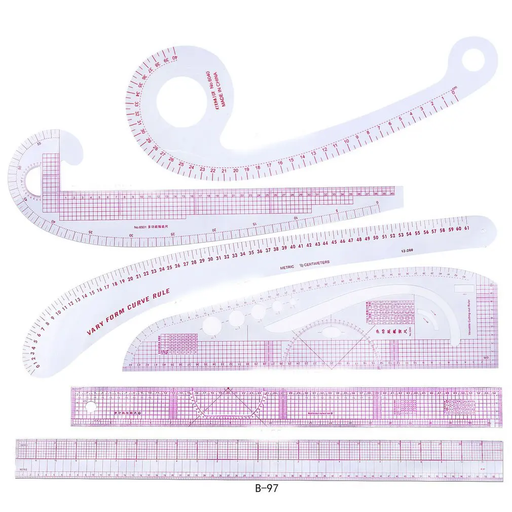

Multi-functional Common Curve Board Drawing Template Pattern Ruler Design Tool Clear Scale High Accuracy Tailor Tool