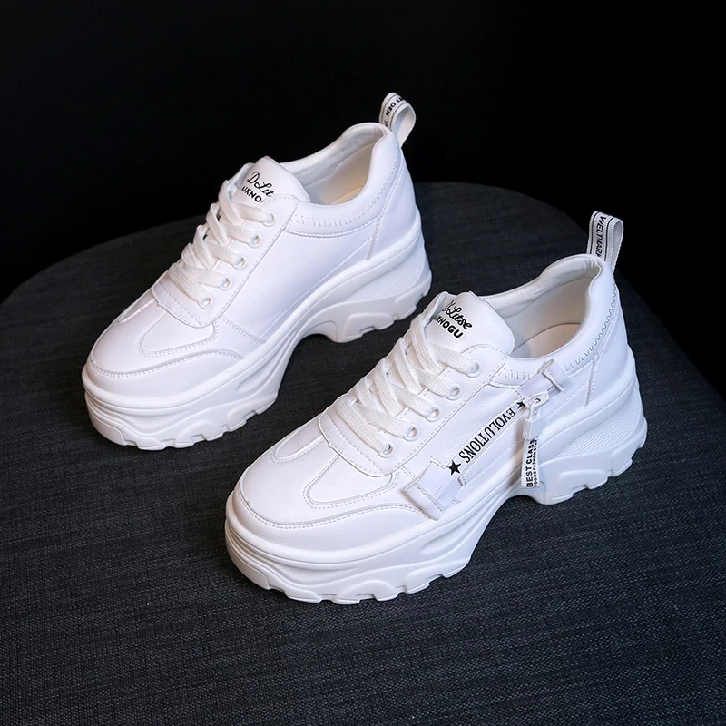 

Women Sneakers 2019 Multi color Thick Sole Ladies Platform Shoes Height Increasing Chunky Shoes Women Casual Shoes