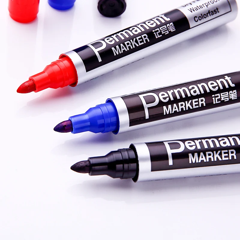 1PC Black Red Blue Plastic Markers Large Round Toe Oily Waterproof