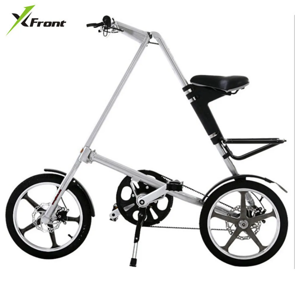 

Original X-front Brand Light Aluminum Alloy Folding Bike Load 110kg 14'' / 16'' Rubber Tire Personality Bicycle