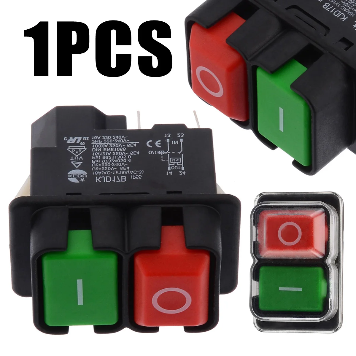 

Magnetic On Off Switch KJD17B 4 pin 220V lathes Woodworking Machines DIY Magnetic Switch For Bench Saws Mag Drill