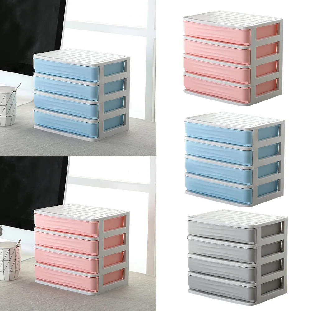

Behogar 4-Layer Cosmetic Makeup Jewelry Stationery Drawer Storage Box Organizer for Home School Office Bathroom Bedroom Dresser