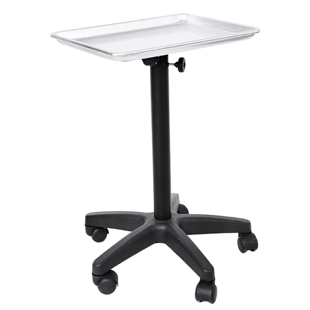  Aluminium Hair Salon Instrument Tray Adjustable Height Trolley Beauty Tools New