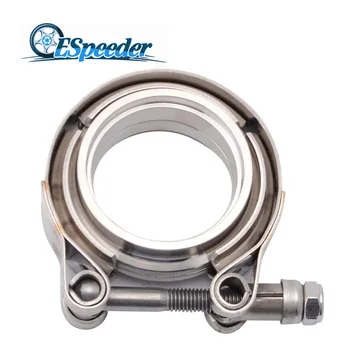 

ESPEEDER Car 2 Inch V-Band Clamp Stainless Steel V-Band Flange Kit For Exhaust Pipes Downpipe Exhaust System Part