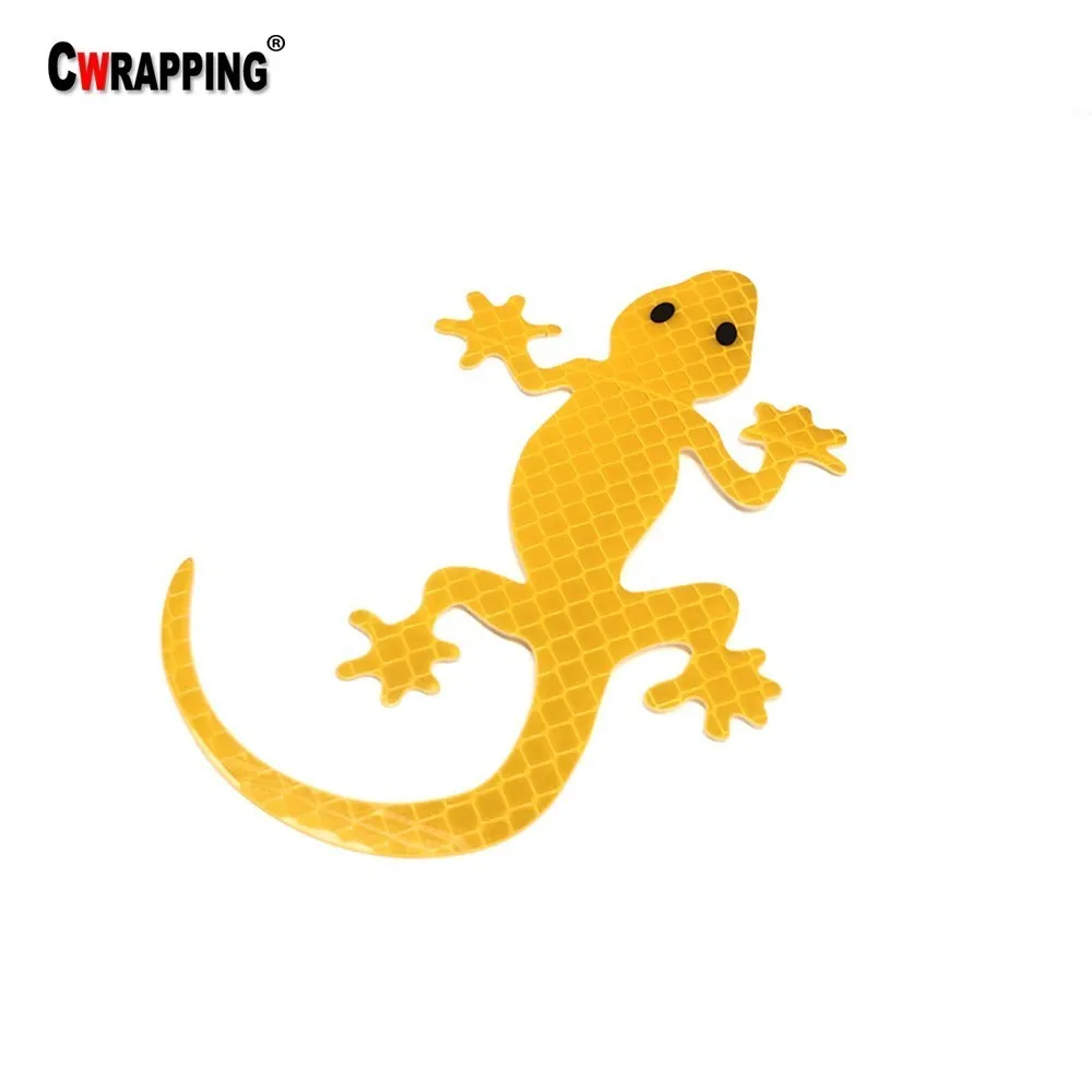 

Gecko Lizard Car Reflective Sticker Safety Warning Mark Decal Waterproof Night Driving Light Reflector Auto Exterior Accessories