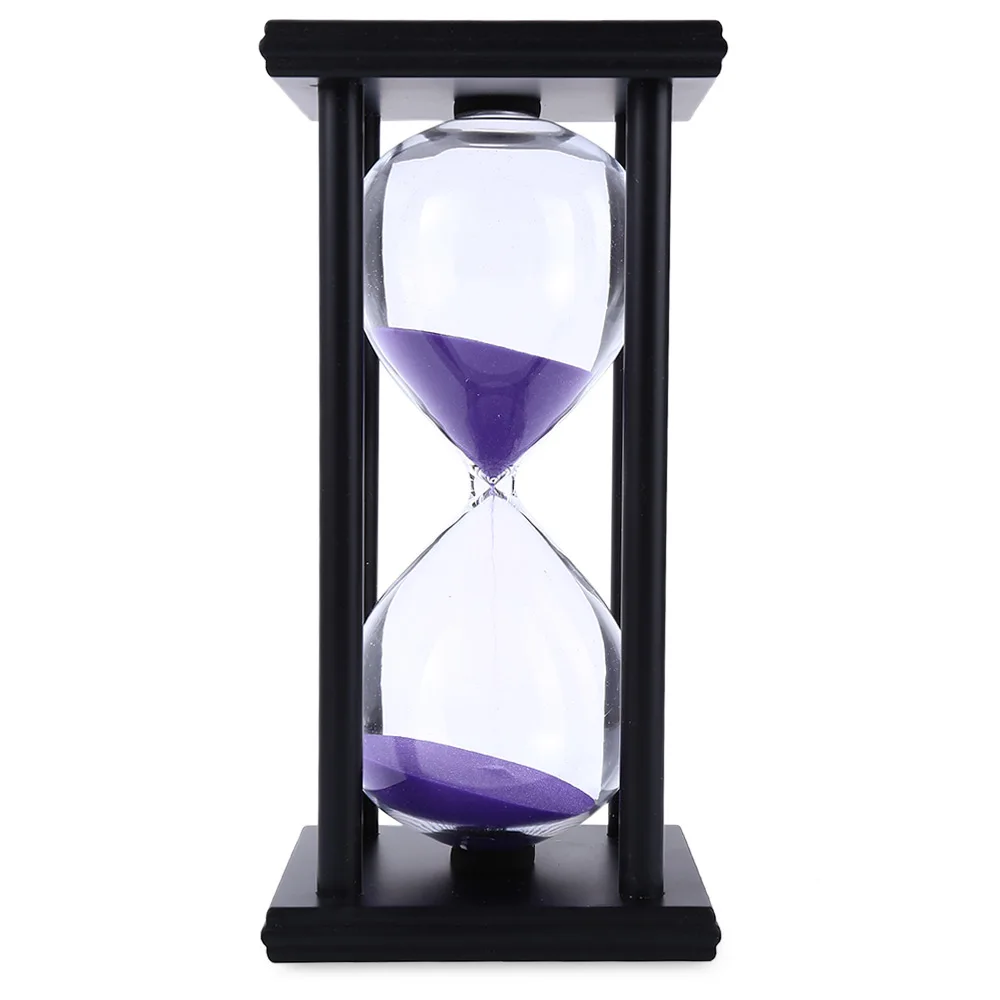 

60 Minutes Hourglass Sand Timer Sand Watch Clock For Kitchen Mask Yoga Modern Wooden Sandglass Tea Timers Home Decoration Gift