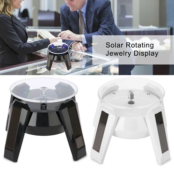 

Solar 360 Degrees Rotating Turntable Watches Phone Jewelry Display Stand LED Light