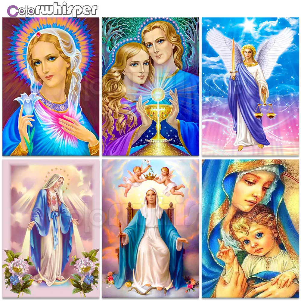 

Diamond Painting Full Square/ Round Religion Jesus Christ Maria Faith Daimond Painting Rhinestone Embroidery Cross Stitch 649DP