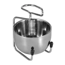 2 в 1 Нержавеющая сталь для бритья кисти стенд Кисть Кружка чаша Уход за лошадьми комплект Для мужчин приспособление для бритья для помазка уход