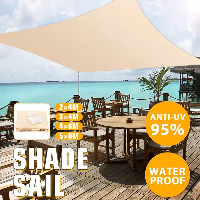 2x4 3x4 4x6 5x6m 4 Sizes Sun Shade Canopies Sails Outdoor Camping 2x4 3x4 4x6 5x6m 4 Sizes Sun Shade