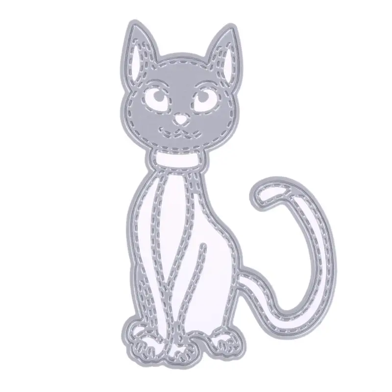 Cat DIY металлические режущие штампы для скрапбукинга карточная рамка картин | Дом и