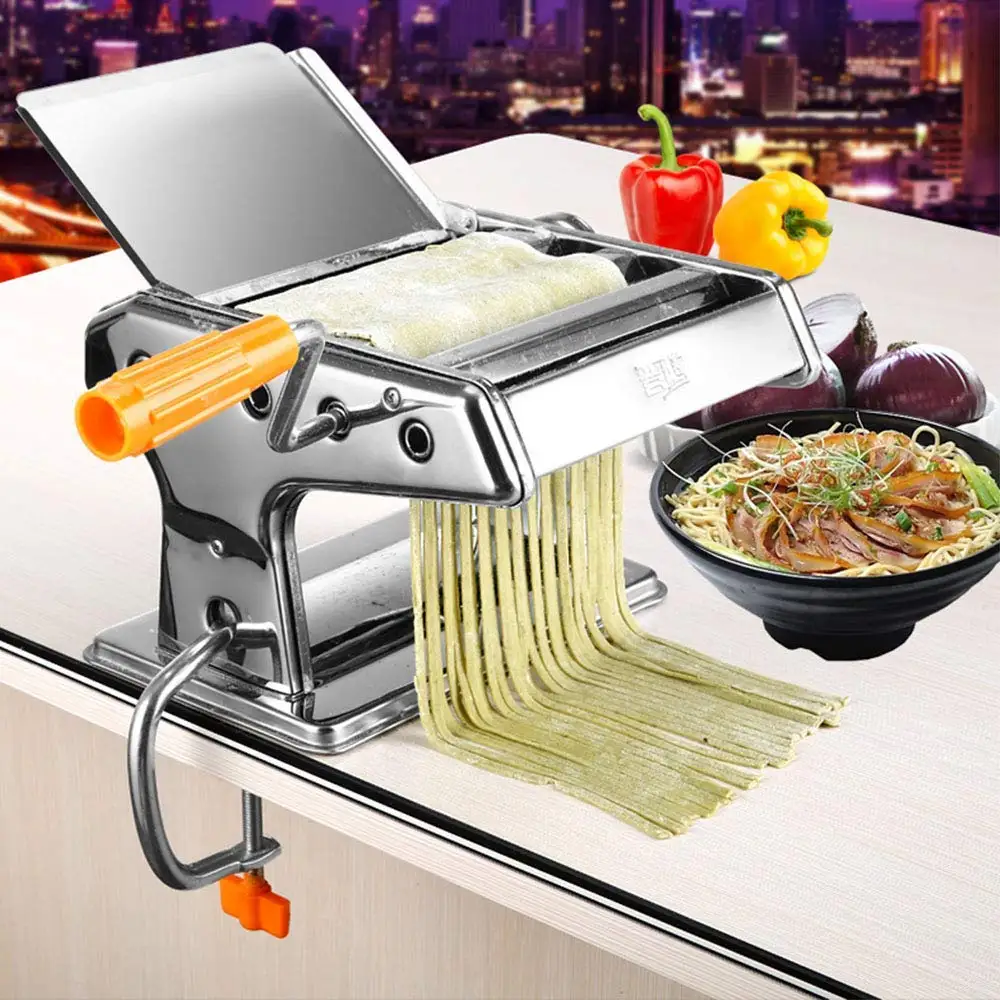  Kitchen Pasta Maker Machine Pasta Kneading Machine Adjustable Thickness Settings Spaghetti or Fettu - 32955554953