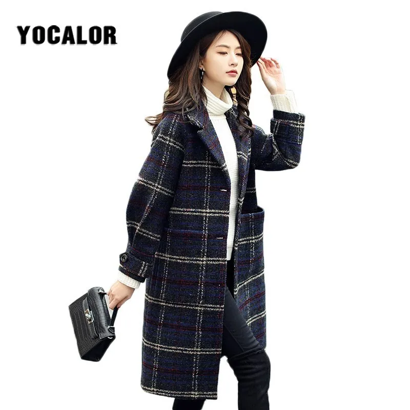 Parka Coupe uni Cape Automne Pardessus Blue Femelle vent Manteaux Hiver Mélanges Femme Long Femmes Nouveau De Royaume Laine Manteau SqpOfO