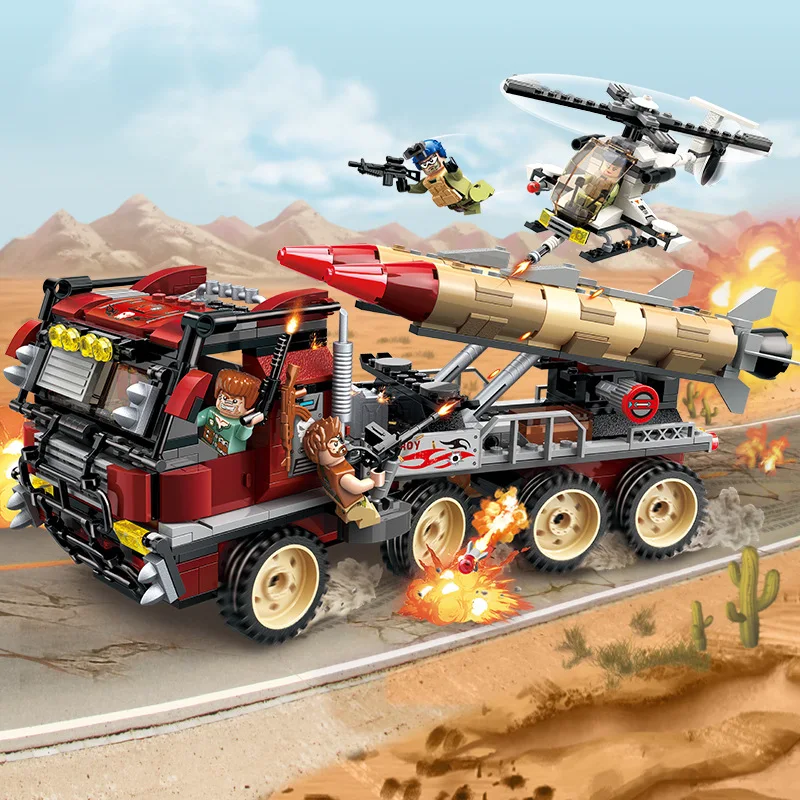 Thunder mission boy assembled Bricks Compatible Legoings city military tank chariot children's educational building blocks toys Thunder mission boy assembled Bricks Compatible Legoings city military tank chariot children's educational building blocks toys
