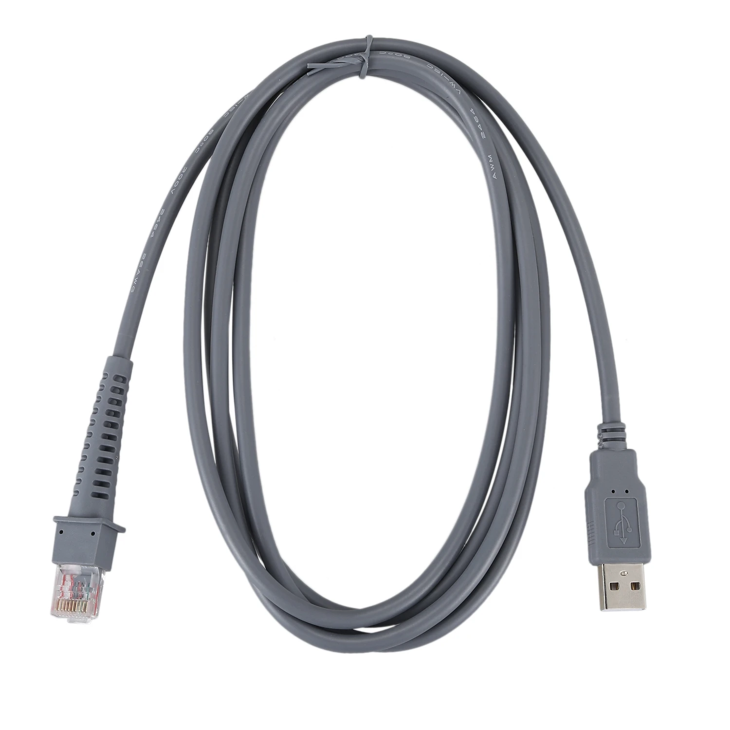 

JABS 1 X USB A male to RJ45 Cable 7ft 2M for Symbol Barcode Scanner LS4278 LS2208 2208AP