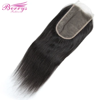 

[Berrys Fashion] 4x6 Lace Closure Free Part Brazilian Straight Hair 100% Human Hair Bleached Knots Natural Hair line Remy Hair