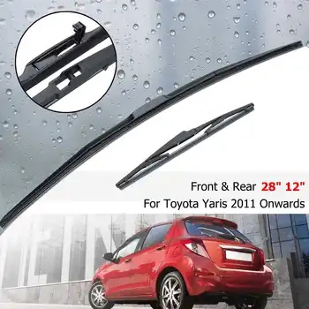 

28" 12" Front Rear Windscreen Windshield Wiper Blades For Toyota Yaris MK3 2011 2012 2013 2014 3 5 Door