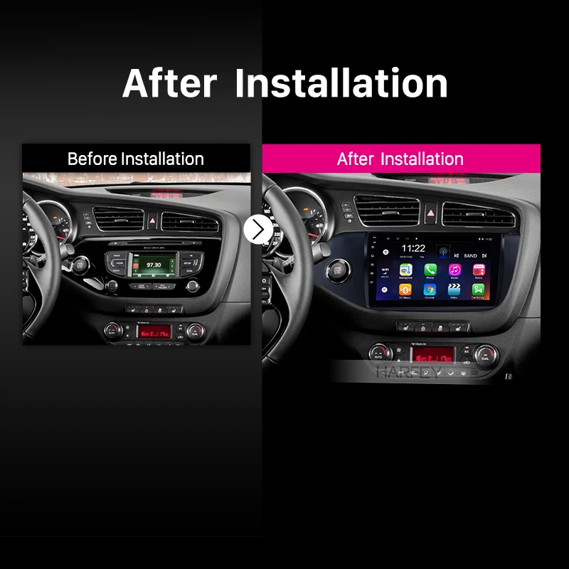 Flash Deal Harfey Car Stereo GPS 2Din 9" HD Android 8.1 For Kia Ceed LHD 2012 2013 2014 Multimedia Player Head Unit with Bluetooth USB WIFI 3