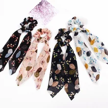 Extra Long Elastic Hair Bands Chiffon Scrunchie Scarf Elastic Bow Tail Hair Rope Tie Floral Ribbon Elastic Hair Bands Headwear Extra Long Elastic Hair Bands Chiffon Scrunchie Scarf Elastic Bow Tail Hair Rope Tie Floral Ribbon Elastic Hair Bands Headwear