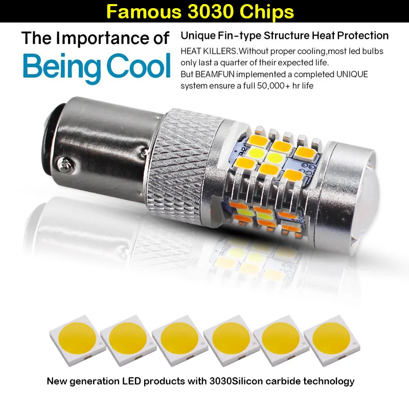 IJDM высокомощные 28 SMD 1157 Двухцветные светодиодные лампы для переднего сигнала