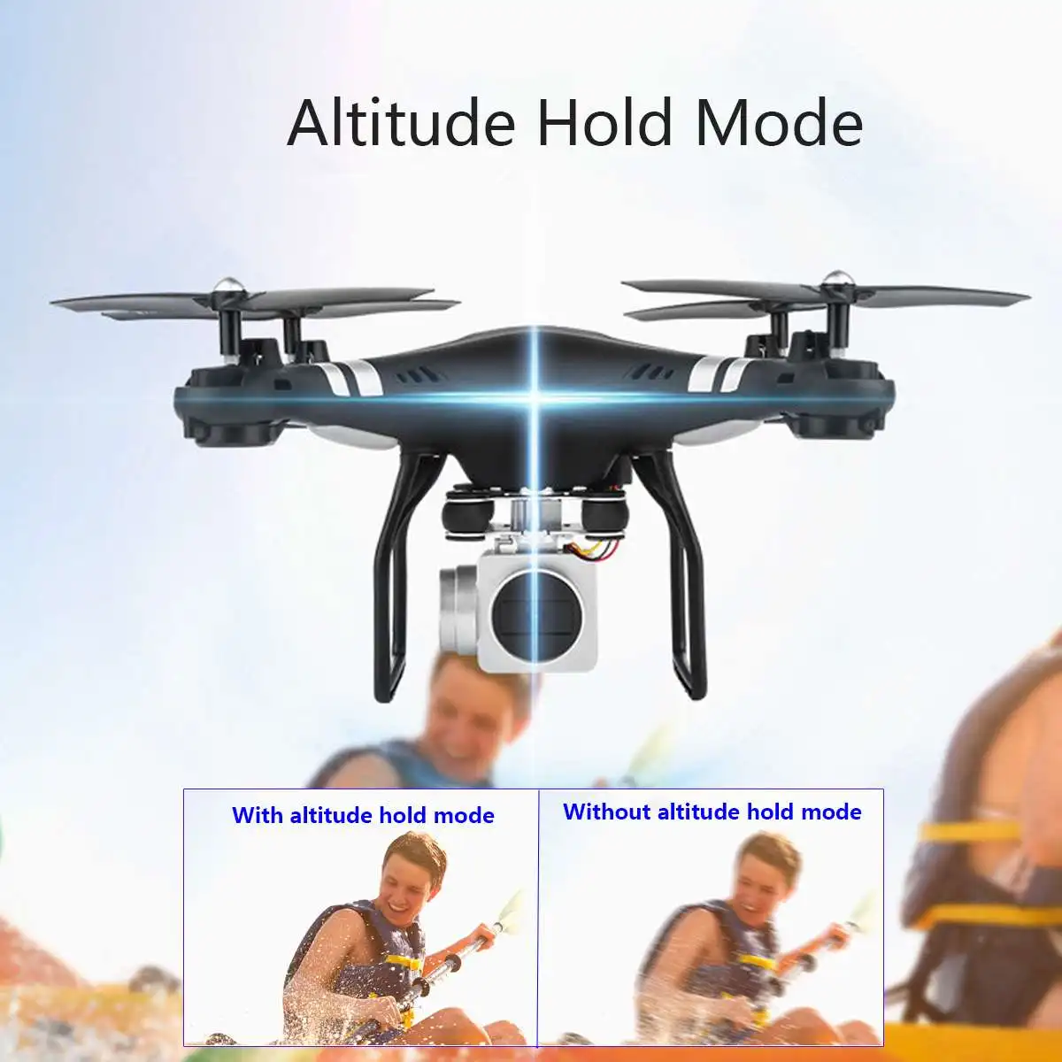 

Aerial Photography 720P HD Wide Angle Camera Wifi FPV Altitude Hold One Key Return RC Drone Headless Mode 3 Level Speed Capture